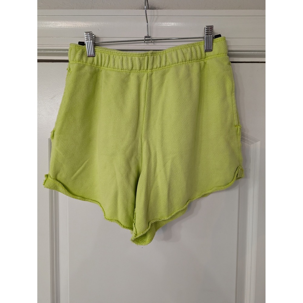 Aerie Womens‎ Neon Lime Green French Terry Sweat Shorts High Waisted Small